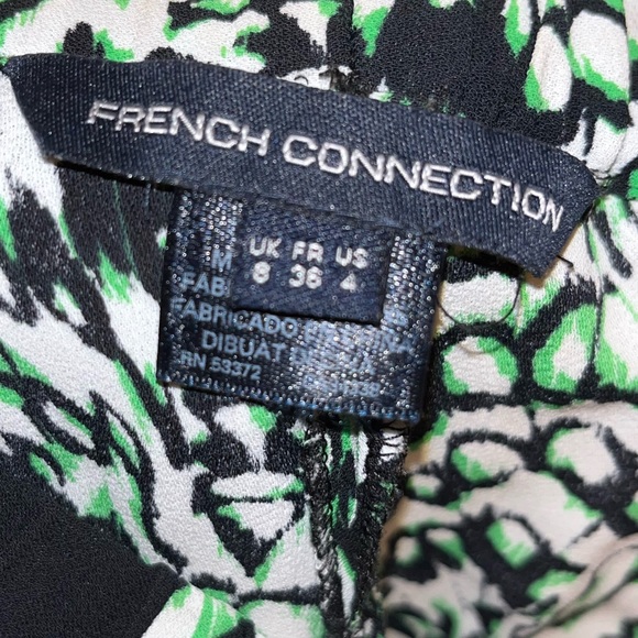 French Connection Green and Black Animal Print Pants - Picture 6 of 6